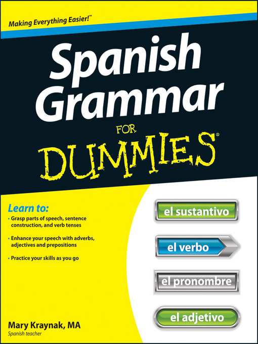 Title details for Spanish Grammar For Dummies by Cecie Kraynak - Wait list